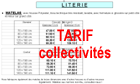 tarif literie textiles collectivits